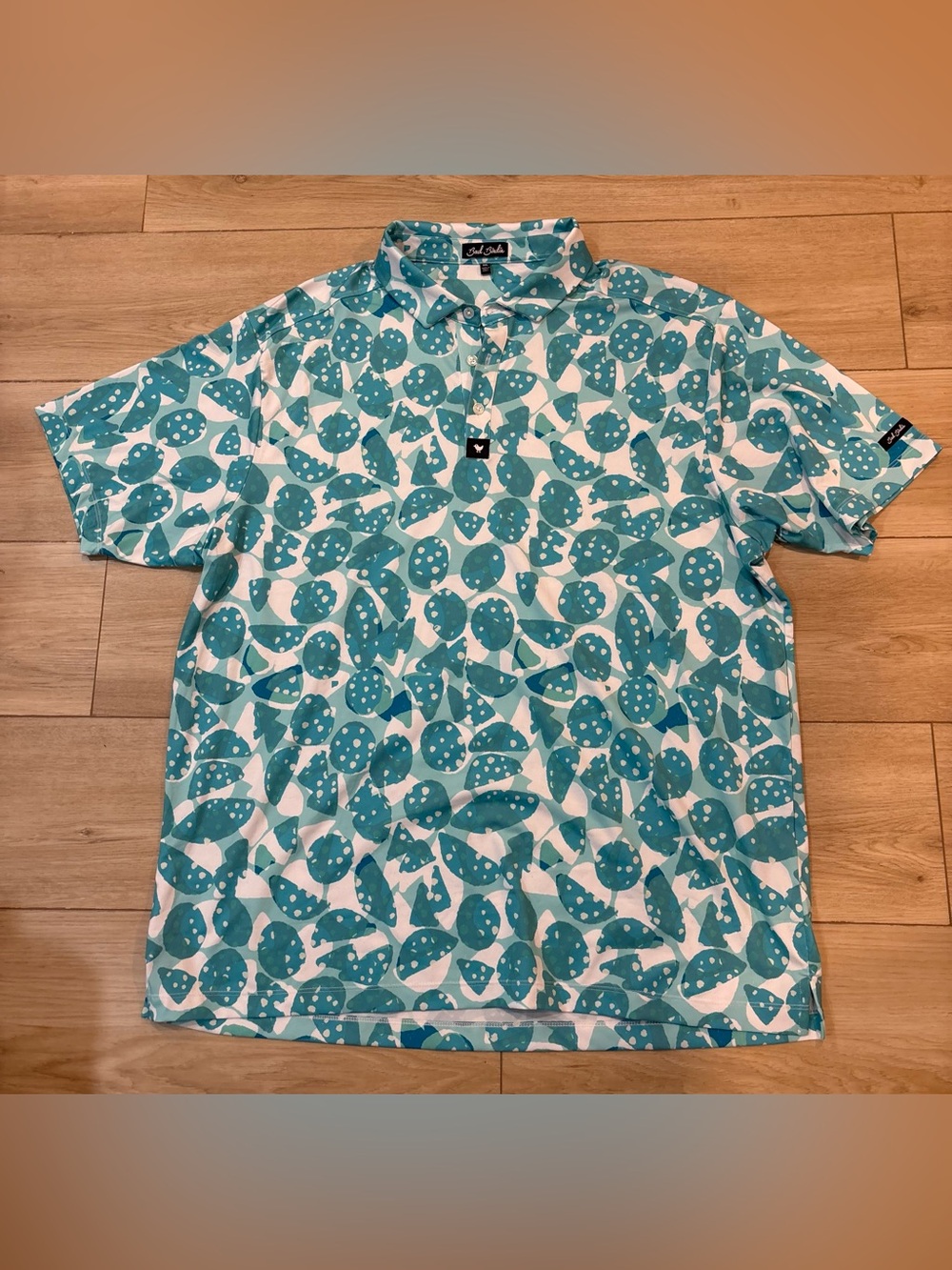 Bad Birdie Bam Bam Golf Polo 2XL XXL teal Athleisure golf colorful UPF50 stretch